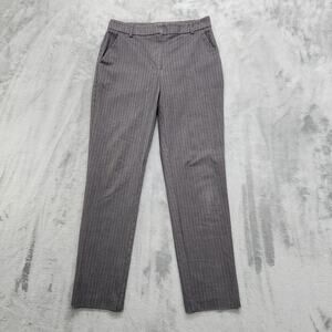 JOE BENBASSET Pants Womans 5 Juniors Gray White Striped Mid Rise Ankle Stretch
